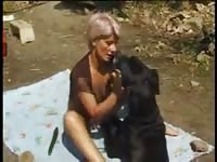 Sexy milf and her dog - Dog Porn