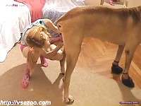 Hottie Drinks Dog Cum