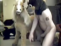 Man With Fake Pony Gaybeast - Bestiality Sex