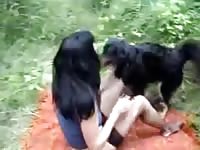Animal perversions a dog in my hairy pussy