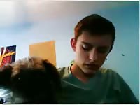 Cute Guy Lets Dog Lick Himself Gaybeast - Beastiality Porn Video