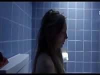 Teen licked during menstruation in dog porn