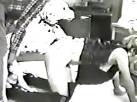 Dog smelling his owner's ass and then fucking her hard
