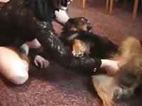 K9 fucks polish woman in dog porn