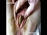 Poop  Sex - Stretched asshole pooping on camera