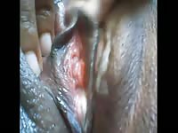 Teen wants to show how she rubs her black pussy
