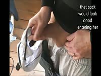 Barbara wears a stranger's cum - again! 
