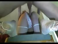 Daddy takes her ass
